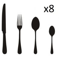 32 Piece cutlery illustrustration
