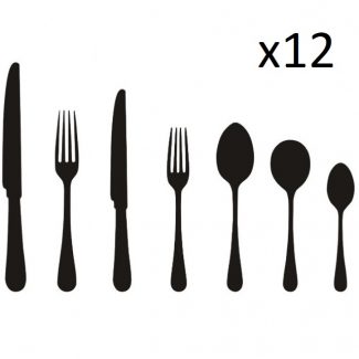 84 Piece cutlery illustrustration
