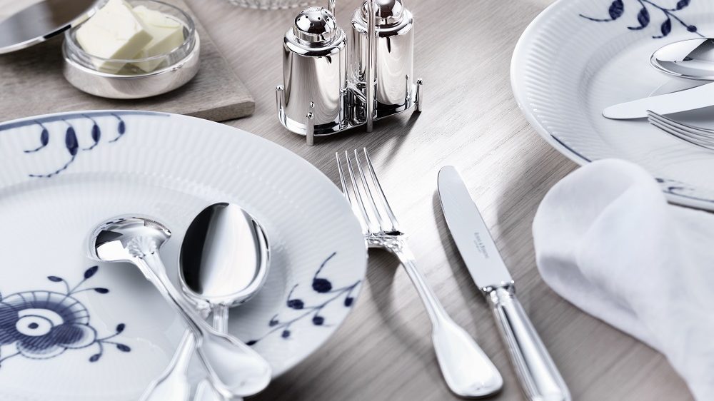 R&B Alt-Faden Silver Cutlery Table Setting
