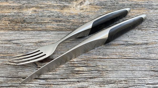 Dark Ash Table knife and fork