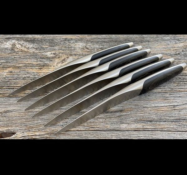 Dark Ash Table knives set of 6 by sknife