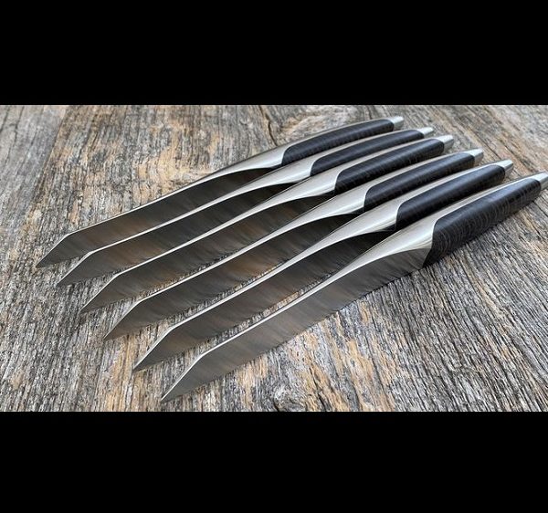 Dark Ash steak knives set of 6 by sknife