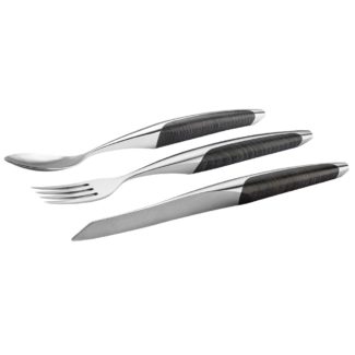 Sknife Dark Ash Steak Knife Fork & Spoon