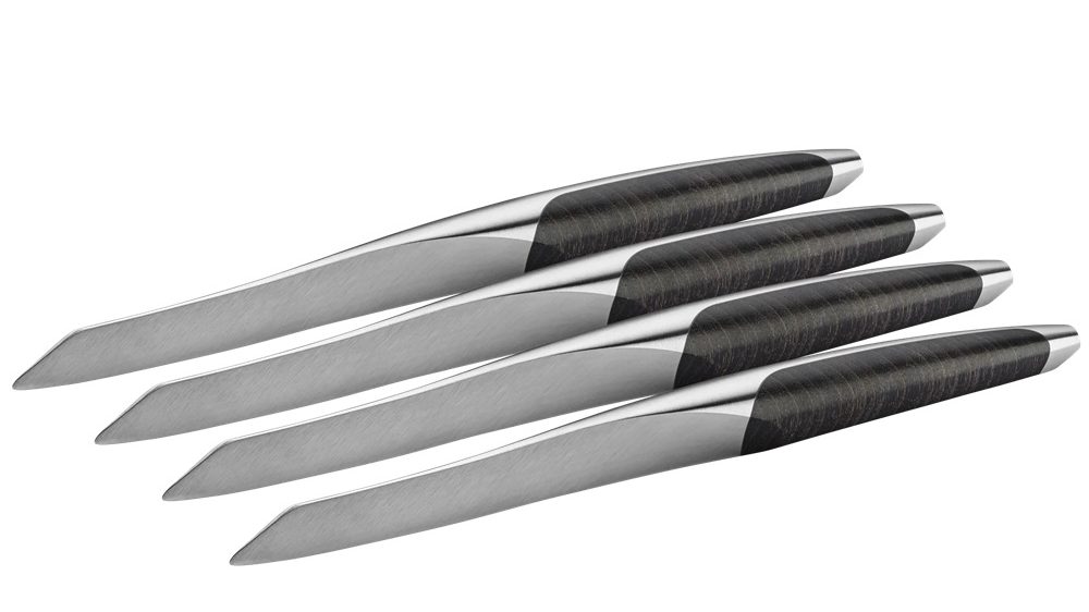 Sknife Dark Ash Steak Knife Set of 4