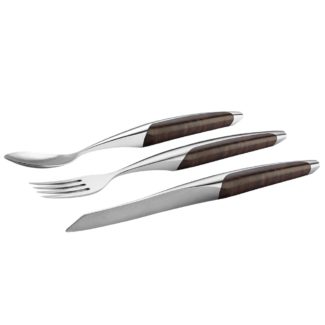 Sknife Walnut Steak Knife Fork & Spoon