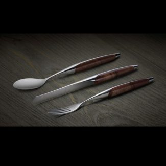 Walnut Steak knife set and spoon by sknife