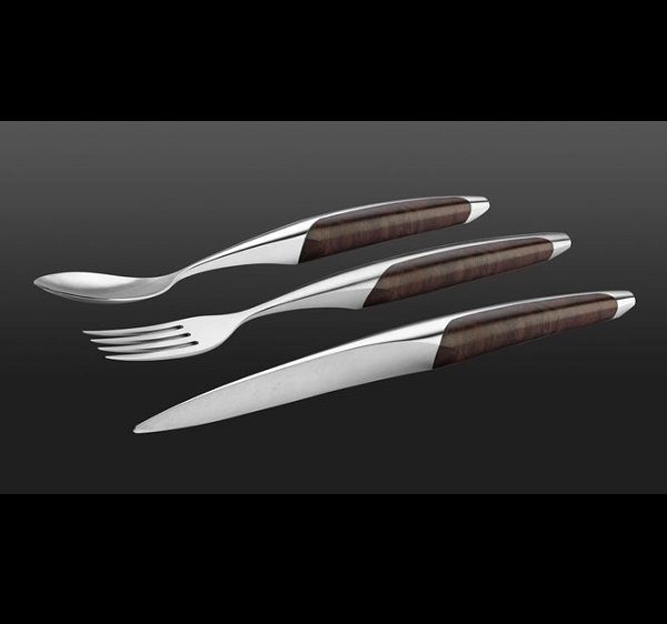 Walnut Table knife fork and spoon by sknife
