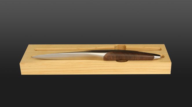 Walnut Table knife – set of 2 with wooden box