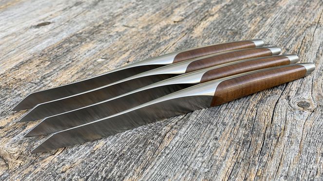 Walnut steak knives set of 4 by sknife