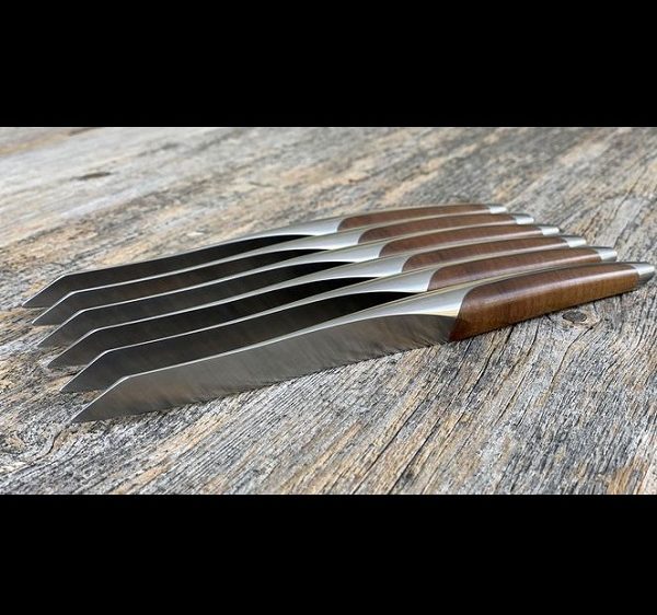Walnut steak knives set of 6 by sknife