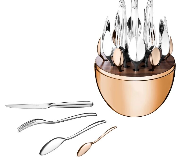 Christofle – Mood, Copper 24 Piece cutlery set