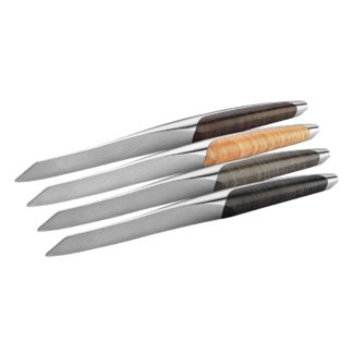 Sknife Assorted Woods Steak Knife Set of 4