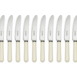 Norton Cream Handle Dessert Knives Set of 12