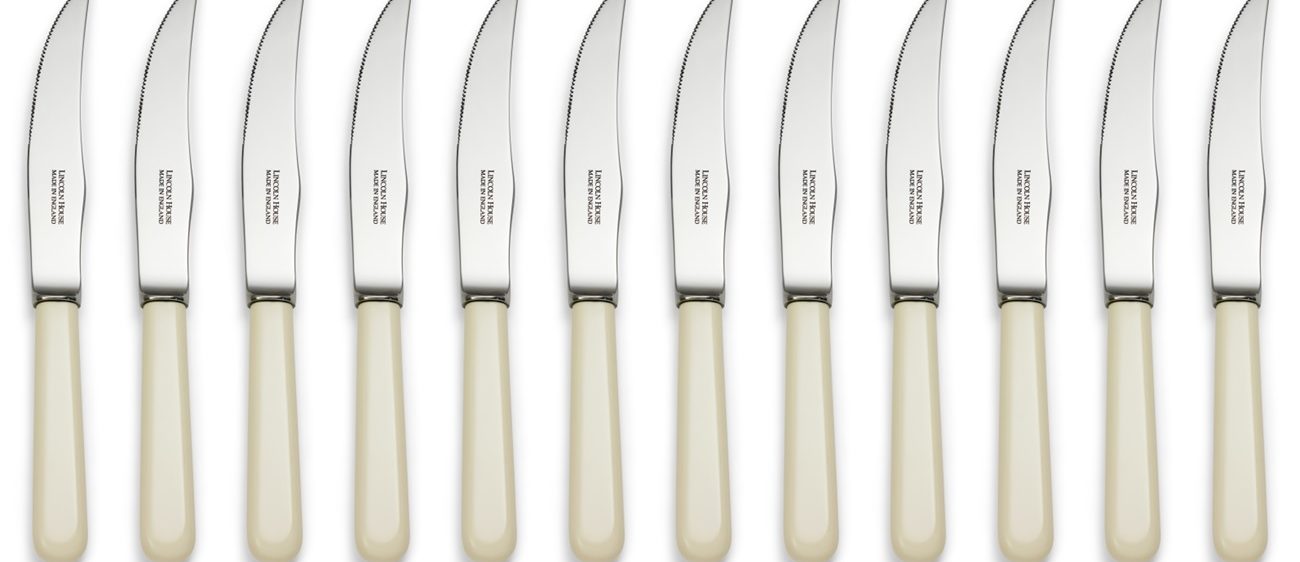 Norton Cream Handle Steak Knives Set of 12