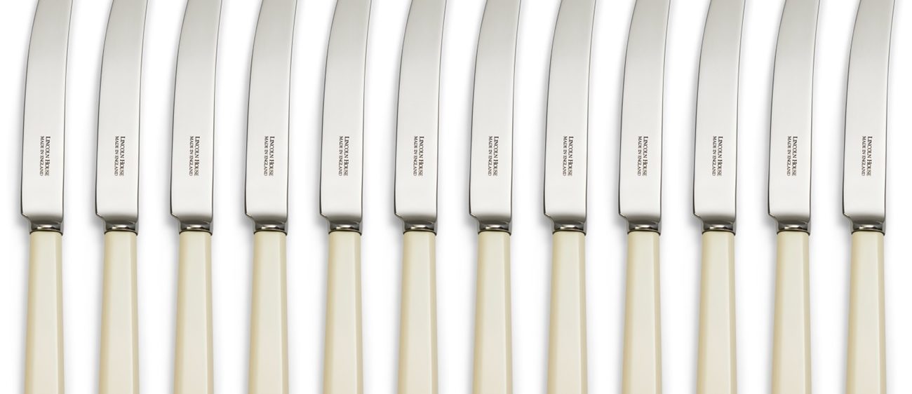Norton Cream Handle Table Knives Set of 12