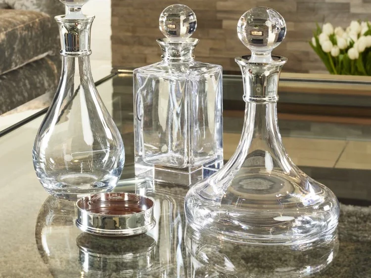 decanters sterling silver carrs silver