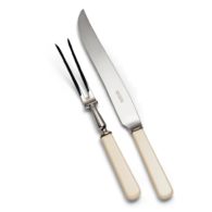 Cream Handle 2 Piece Carving Set Carving Fork Carving Knife