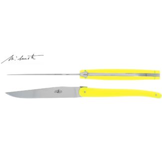 Jean Michel Wilmotte 2 Steak Knives yellow by Forge de Laguiole