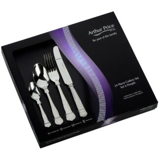 Arthur Price Classic Stainless Steel Cutlery 24 Piece Box Set Kings