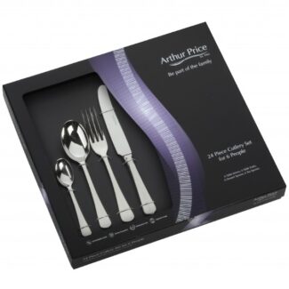 Arthur Price Classic Stainless Steel Cutlery 24 Piece Box Set Rattail