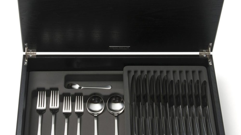 David Mellor Classic Stainless Steel Cutlery Canteen Oak