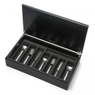 David Mellor Odeon Stainless Steel Cutlery Canteen Oak profile