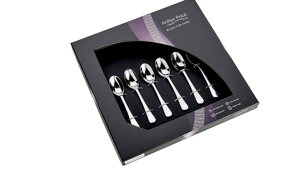 Arthur Price Rattail Sovereign Cutlery Box 6 Coffee Spoons HR