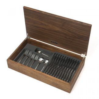 David Mellor Classic Stainless Steel Cutlery Canteen Walnut profile