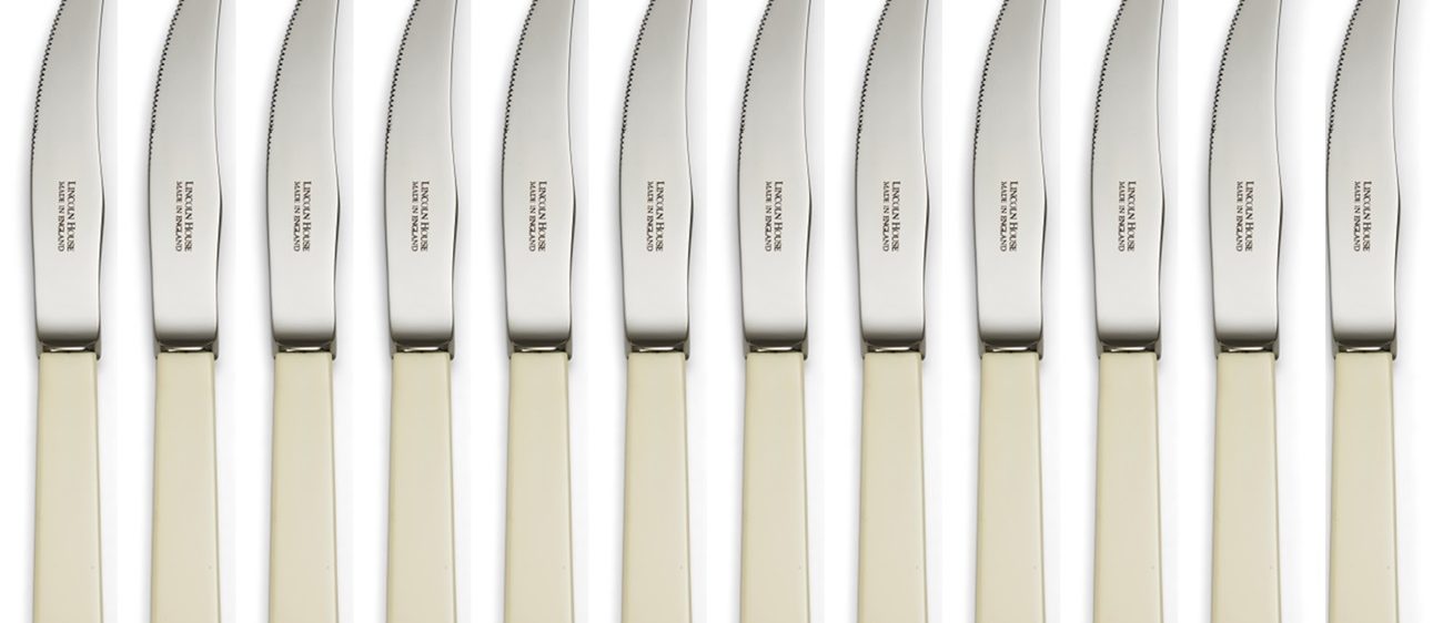 Loxley Cream Handle Steak Knives Set of 12