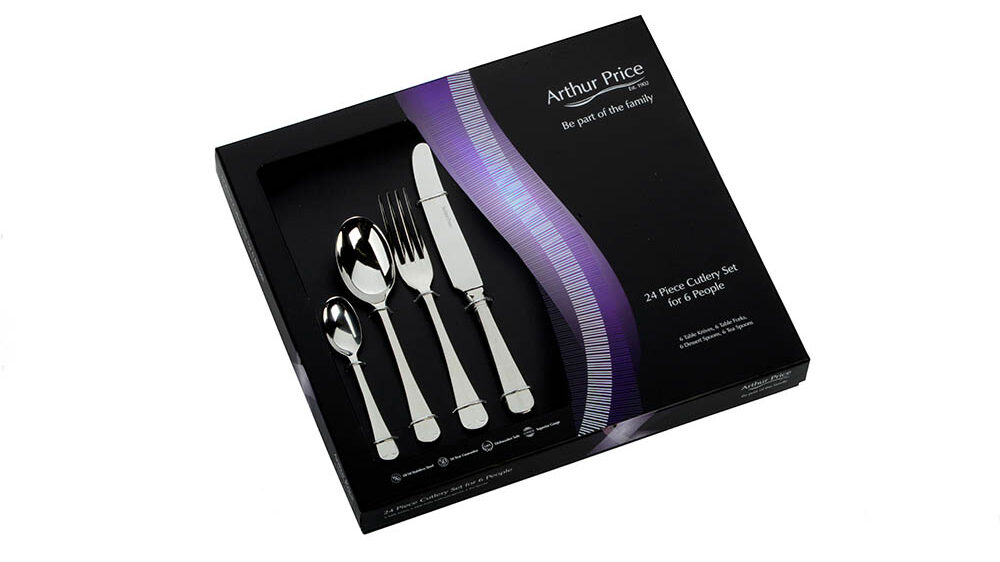 Arthur Price Rattail Sovereign Cutlery 24 Pce Box Set