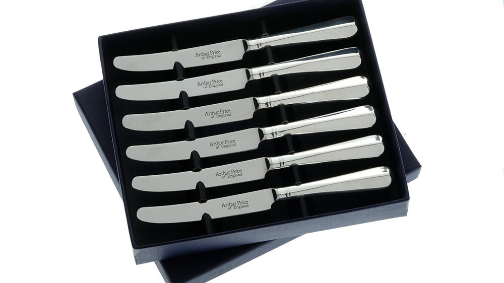 Arthur Price Rattail Sovereign Cutlery 6 Tea Knives