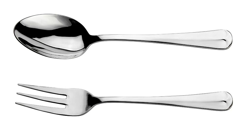 Arthur Price Rattail Sovereign Cutlery Large Serving Spoon and Fork
