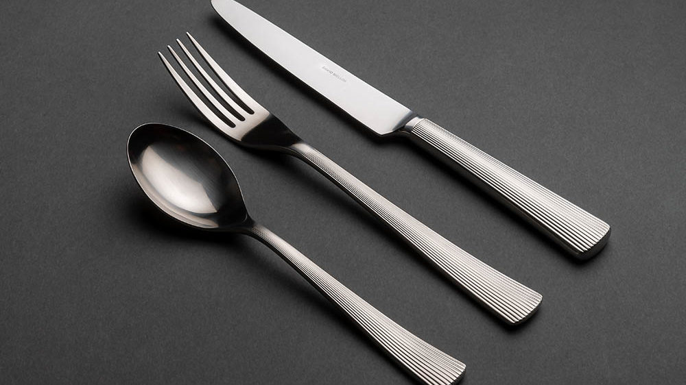David Mellor Liner Stainless Steel Cutlery 3piece Grey